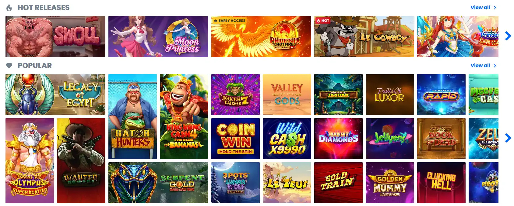 30Bet hete releases en populaire online spel miniaturen.